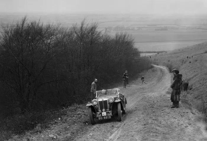 Framed Print : MG Magna competing in a trial, Crowell Hill, Chinnor, Oxfordshire, 1930s. Artist: Bill Brunell Framed Print : MG Magna competing in a trial, Crowell Hill, Chinnor, Oxfordshire, 1930s. Artist: Bill Brunell