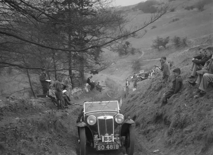 Framed Print : MG Magna of MWB Fraser competing in the MG Car Club Abingdon Trial / Rally, 1939. Artist Framed Print : MG Magna of MWB Fraser competing in the MG Car Club Abingdon Trial / Rally, 1939. Artist