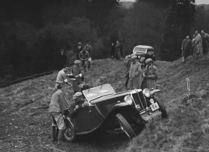 Framed Print : MG Magnette of AW Morrish competing in the MCC Edinburgh Trial, Roxburghshire, Scotland, 1938 Framed Print : MG Magnette of AW Morrish competing in the MCC Edinburgh Trial, Roxburghshire, Scotland, 1938
