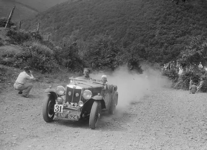 Framed Print : MG Magnette competing in the Barnstaple Trial, c1935. Artist: Bill Brunell Framed Print : MG Magnette competing in the Barnstaple Trial, c1935. Artist: Bill Brunell