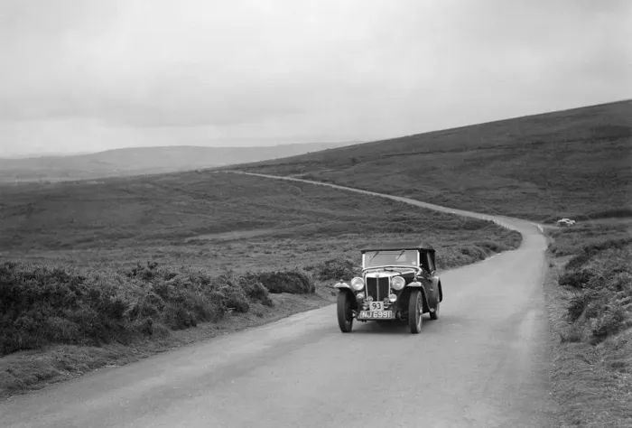 Framed Print : MG Magnette of RWG Collins, winner of a premier award at the MCC Torquay Rally, July 1937 Framed Print : MG Magnette of RWG Collins, winner of a premier award at the MCC Torquay Rally, July 1937