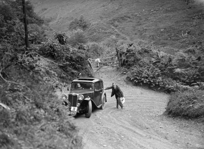 Framed Print : MG Magnette taking part in a motoring trial, late 1930s. Artist: Bill Brunell Framed Print : MG Magnette taking part in a motoring trial, late 1930s. Artist: Bill Brunell