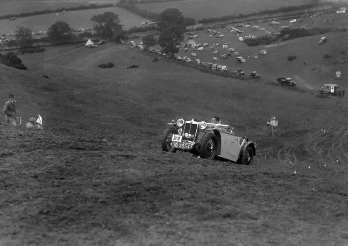 Framed Print : MG PA of the Cream Cracker team competing in the MG Car Club Rushmere Hillclimb, Shropshire, 1935 Framed Print : MG PA of the Cream Cracker team competing in the MG Car Club Rushmere Hillclimb, Shropshire, 1935