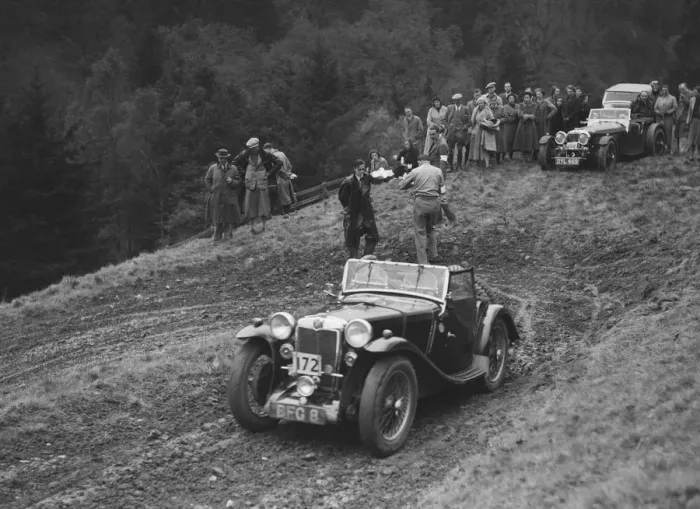 Framed Print : MG PA of D Clare competing in the MCC Edinburgh Trial, Roxburghshire, Scotland, 1938 Framed Print : MG PA of D Clare competing in the MCC Edinburgh Trial, Roxburghshire, Scotland, 1938