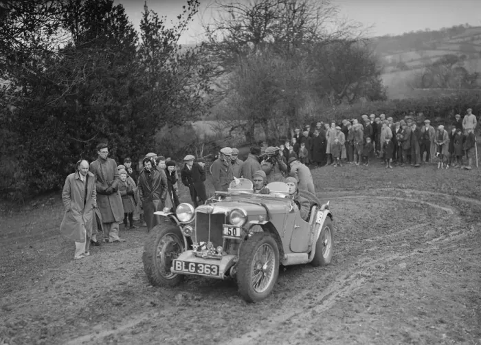 Framed Print : MG PA of J Twyford at the MG Car Club Midland Centre Trial, 1938. Artist: Bill Brunell Framed Print : MG PA of J Twyford at the MG Car Club Midland Centre Trial, 1938. Artist: Bill Brunell