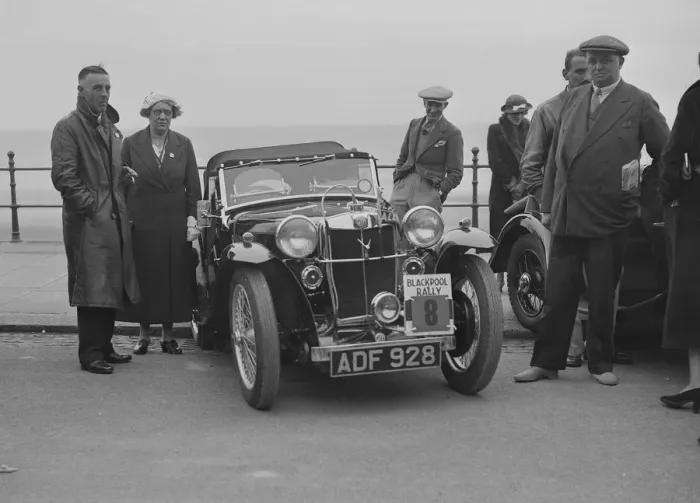 Framed Print : MG PA of PA Rippon at the Blackpool Rally, 1936. Artist: Bill Brunell Framed Print : MG PA of PA Rippon at the Blackpool Rally, 1936. Artist: Bill Brunell