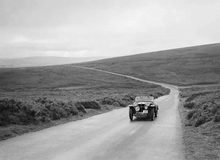 Framed Print : MG PA of R Bayles, winner of a bronze award at the MCC Torquay Rally, July 1937. Artist