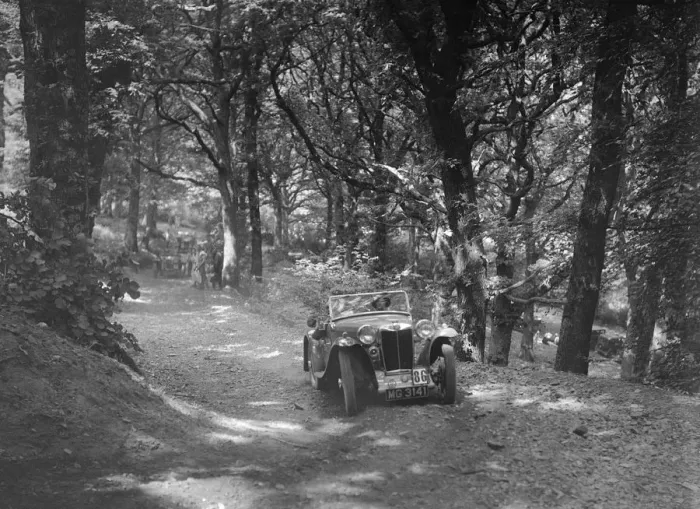 Framed Print : MG PA taking part in the B&HMC Brighton-Beer Trial, Fingle Bridge Hill, Devon, 1934 Framed Print : MG PA taking part in the B&HMC Brighton-Beer Trial, Fingle Bridge Hill, Devon, 1934