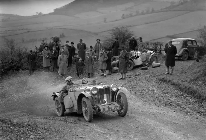 Framed Print : MG PB of EJ Haesendonck of the Cream Cracker Team at the MG Car Club Midland Centre Trial, 1938 Framed Print : MG PB of EJ Haesendonck of the Cream Cracker Team at the MG Car Club Midland Centre Trial, 1938