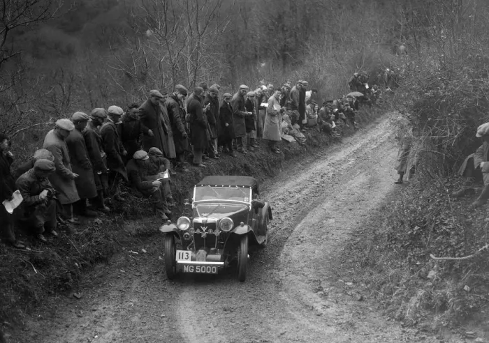 Framed Print : MG Special of HG Symmons competing in the MCC Lands End Trial, 1935. Artist: Bill Brunell Framed Print : MG Special of HG Symmons competing in the MCC Lands End Trial, 1935. Artist: Bill Brunell