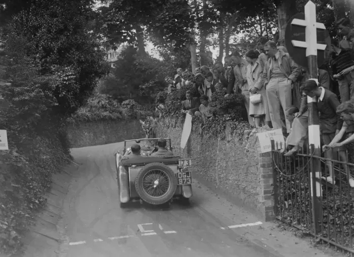Framed Print : MG TA of CG Gibbs competing in the MCC Torquay Rally, 1938. Artist: Bill Brunell Framed Print : MG TA of CG Gibbs competing in the MCC Torquay Rally, 1938. Artist: Bill Brunell
