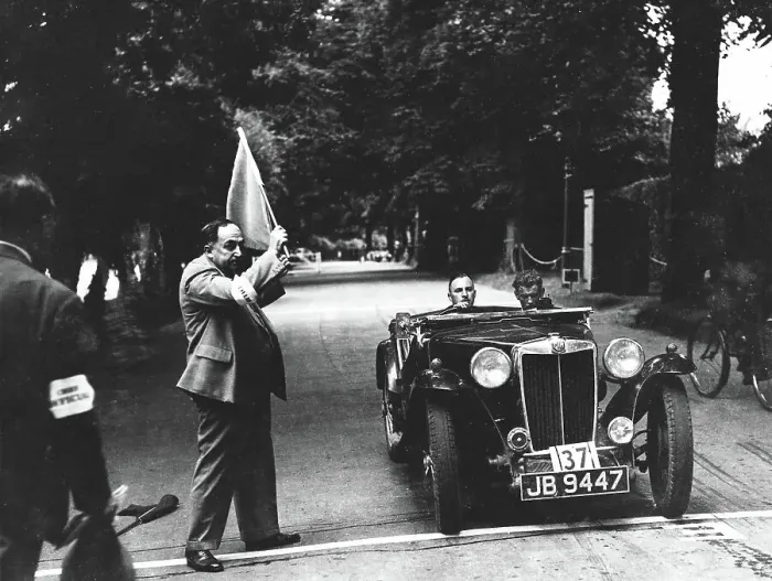 Framed Print : MG TA competing on 1937 MCC Torquay rally Framed Print : MG TA competing on 1937 MCC Torquay rally