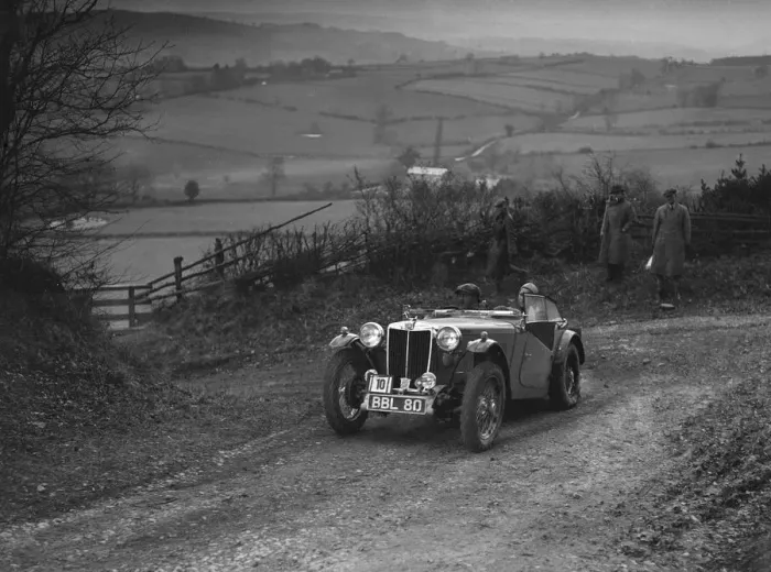 Framed Print : MG TA of JES Jones of the Cream Cracker Team at the MG Car Club Midland Centre Trial, 1938 Framed Print : MG TA of JES Jones of the Cream Cracker Team at the MG Car Club Midland Centre Trial, 1938