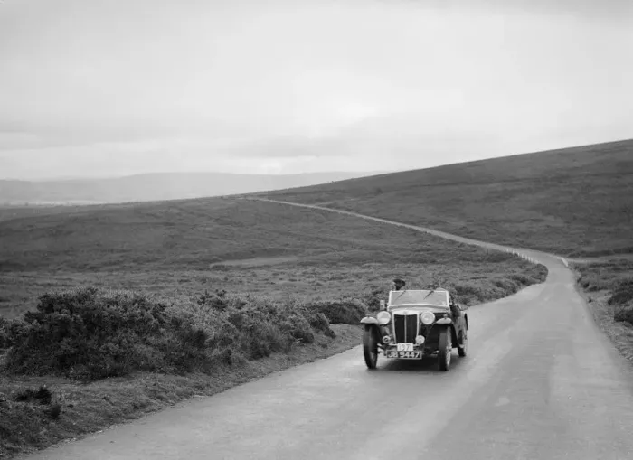 Framed Print : MG TA of RA MacDermid, winner of a bronze award at the MCC Torquay Rally, July 1937 Framed Print : MG TA of RA MacDermid, winner of a bronze award at the MCC Torquay Rally, July 1937
