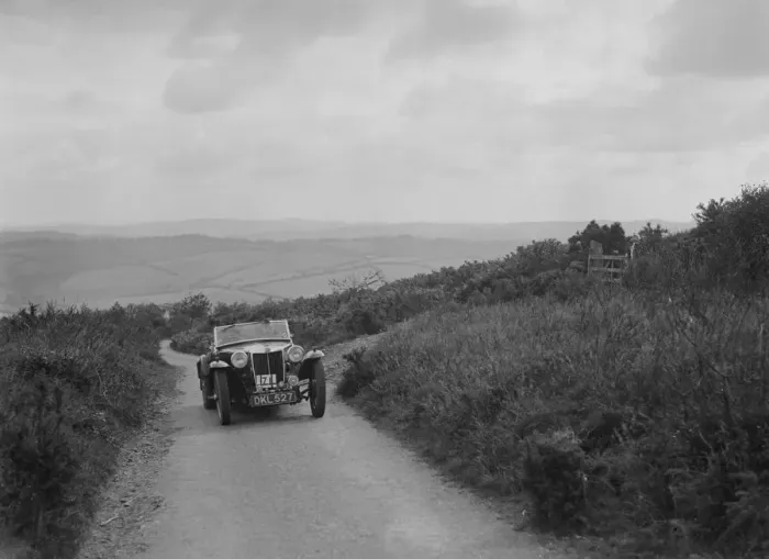 Framed Print : MG TA of WC Kendrick competing in the MCC Torquay Rally, 1938. Artist: Bill Brunell Framed Print : MG TA of WC Kendrick competing in the MCC Torquay Rally, 1938. Artist: Bill Brunell