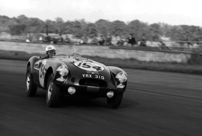 Framed Print : MG A twin cam, Olthoff, Silverstone, Clubmans event 1961. Creator: Unknown Framed Print : MG A twin cam, Olthoff, Silverstone, Clubmans event 1961. Creator: Unknown