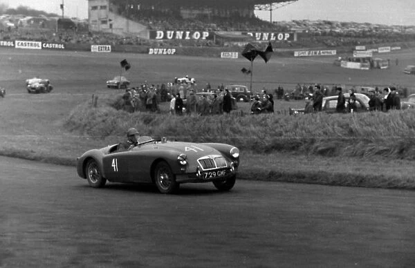 MGA, C. Shove at Brands Hatch 26  /  12  /  1957. Creator: Unknown