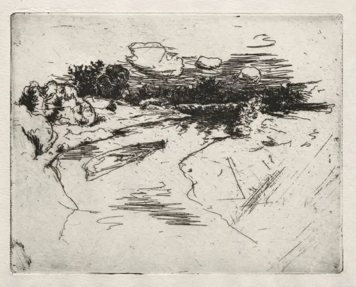 Framed Print : Miami River, near Cincinnati, Ohio. Creator: John Henry Twachtman (American, 1853-1902) Framed Print : Miami River, near Cincinnati, Ohio. Creator: John Henry Twachtman (American, 1853-1902)
