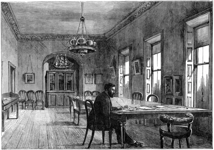 Framed Print : Michael Davitt in the committee room of the Land League, Upper Sackville Street, Dublin, 1891 Framed Print : Michael Davitt in the committee room of the Land League, Upper Sackville Street, Dublin, 1891