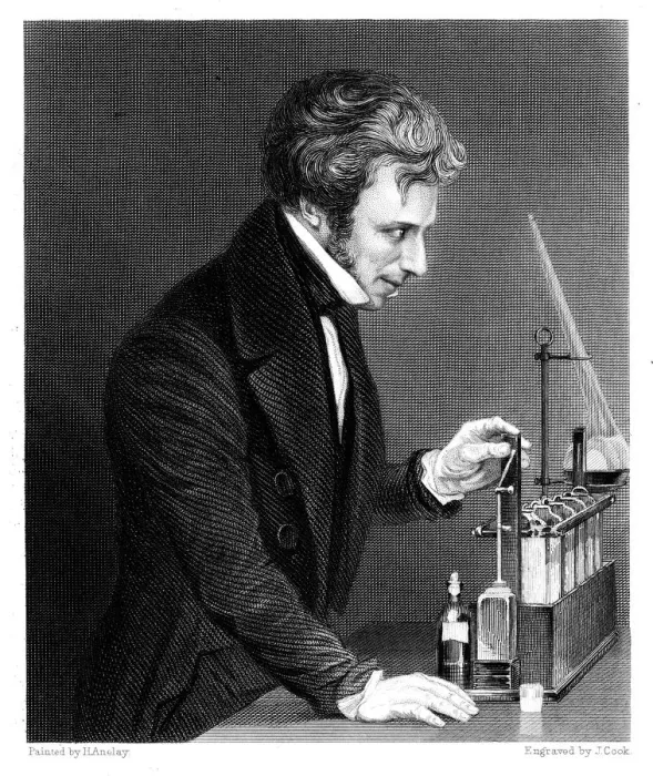 Framed Print : Michael Faraday, British chemist and physicist, c1845. Artist: J Cook Framed Print : Michael Faraday, British chemist and physicist, c1845. Artist: J Cook