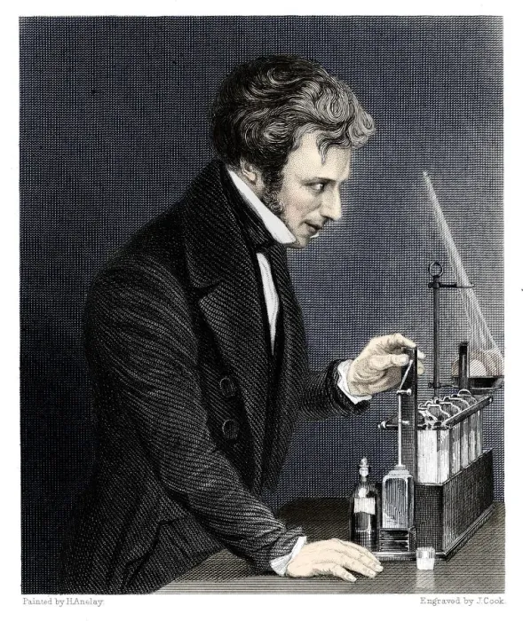 Framed Print : Michael Faraday, British chemist and physicist, c1845. Artist: J Cook Framed Print : Michael Faraday, British chemist and physicist, c1845. Artist: J Cook