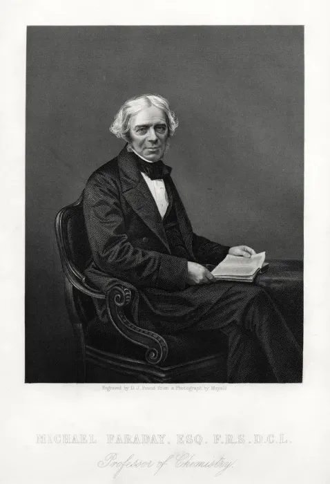 Framed Print : Michael Faraday, British scientist, c1880. Artist: DJ Pound Framed Print : Michael Faraday, British scientist, c1880. Artist: DJ Pound