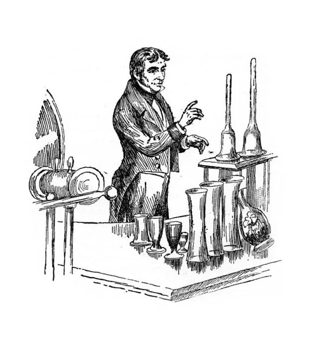 Framed Print : Michael Faraday lecturing at the Royal Institution, London, 1835 (20th century) Framed Print : Michael Faraday lecturing at the Royal Institution, London, 1835 (20th century)