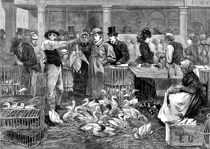 Framed Print : A Michaelmas Goose Fair, 1873. Creator: Joseph Swain Framed Print : A Michaelmas Goose Fair, 1873. Creator: Joseph Swain
