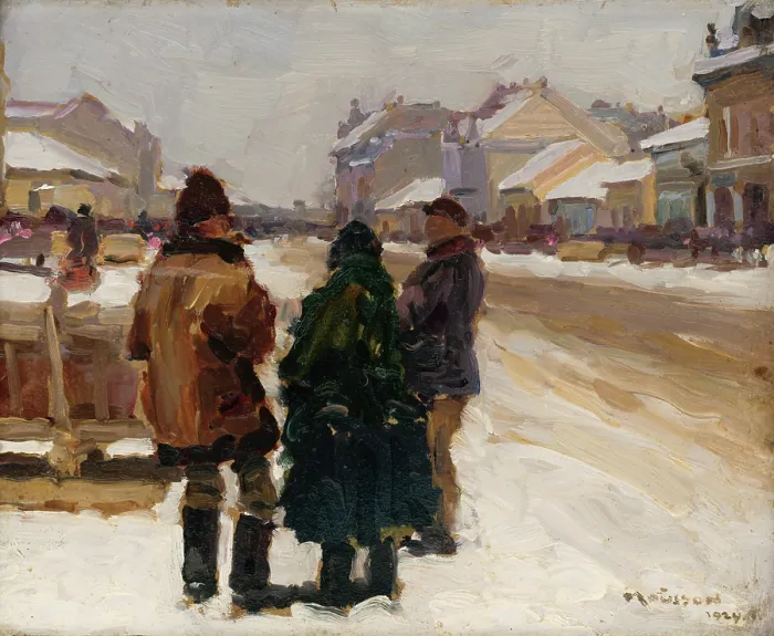 Framed Print : At the Michalovce Market, 1924. Creator: Teodor Jozef Mousson Framed Print : At the Michalovce Market, 1924. Creator: Teodor Jozef Mousson
