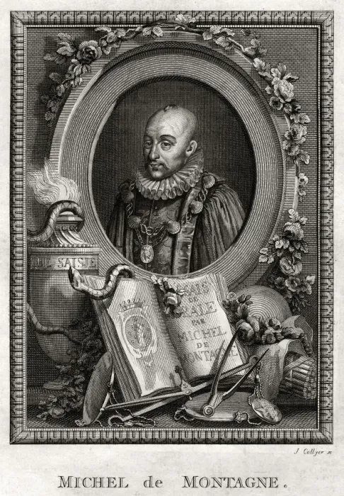 Framed Print : Michel de Montagne, 1775. Artist: J Collyer Framed Print : Michel de Montagne, 1775. Artist: J Collyer