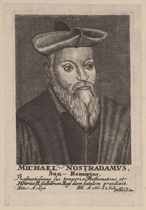 Framed Print : Michel de Nostredame (1503-1566). Artist: Knorr, Georg Wolfgang (1705-1761) Framed Print : Michel de Nostredame (1503-1566). Artist: Knorr, Georg Wolfgang (1705-1761)