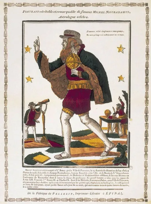 Framed Print : Michel de Nostredame (1503-1566), c. 1810. Artist: Canivet, Charles Nicolas (1753-1829) Framed Print : Michel de Nostredame (1503-1566), c. 1810. Artist: Canivet, Charles Nicolas (1753-1829)