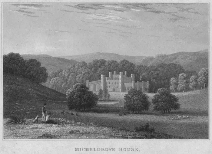Framed Print : Michelgrove House, early 19th century. Creator: Charles John Smith Framed Print : Michelgrove House, early 19th century. Creator: Charles John Smith