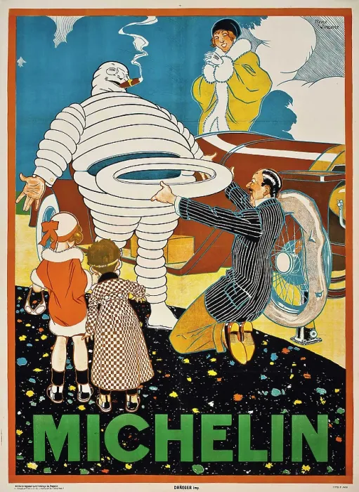 Framed Print : Michelin, c1925. Creator: Vincent, Rene (1879-1936) Framed Print : Michelin, c1925. Creator: Vincent, Rene (1879-1936)