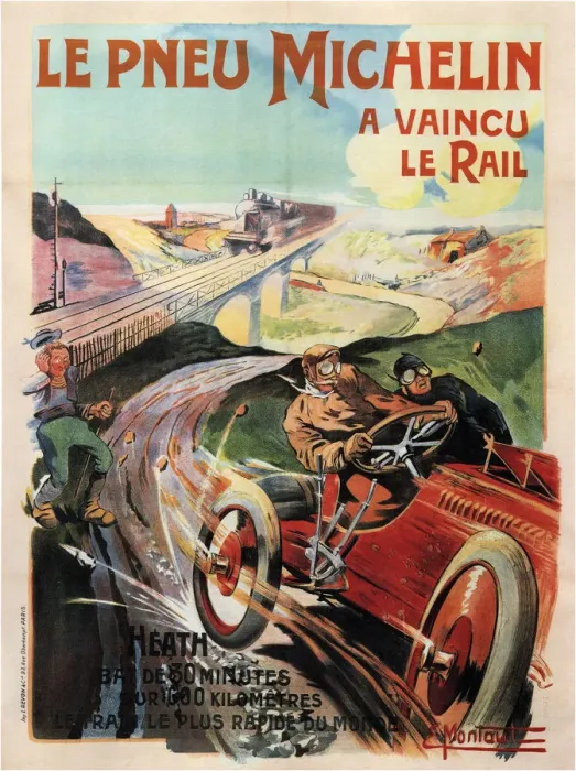 Framed Print : Michelin Tires, 1905. Artist: Montaut, Ernest (1879-1909) Framed Print : Michelin Tires, 1905. Artist: Montaut, Ernest (1879-1909)