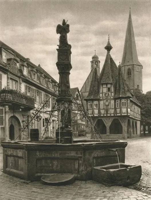 Framed Print : Michelstadt (Odenwald) - Rathaus, 1931. Artist: Kurt Hielscher Framed Print : Michelstadt (Odenwald) - Rathaus, 1931. Artist: Kurt Hielscher