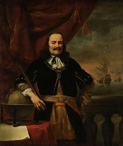 Michiel de Ruyter as Lieutenant-Admiral, 1667. Creator: Ferdinand Bol