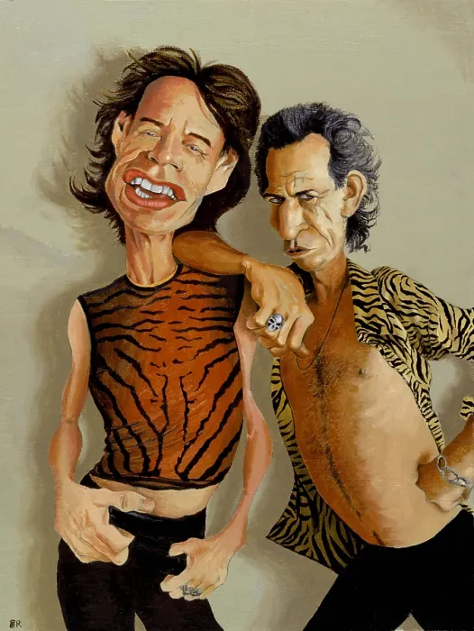 Framed Print : Mick Jagger & Keith Richards. Creator: Dan Springer
