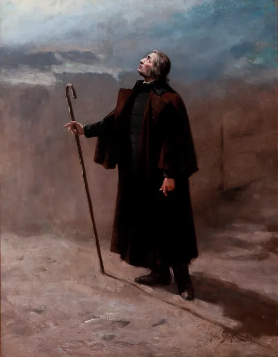 Framed Print : Mickiewicz as a Pilgrim, 1894. Creator: Jan Styka Framed Print : Mickiewicz as a Pilgrim, 1894. Creator: Jan Styka