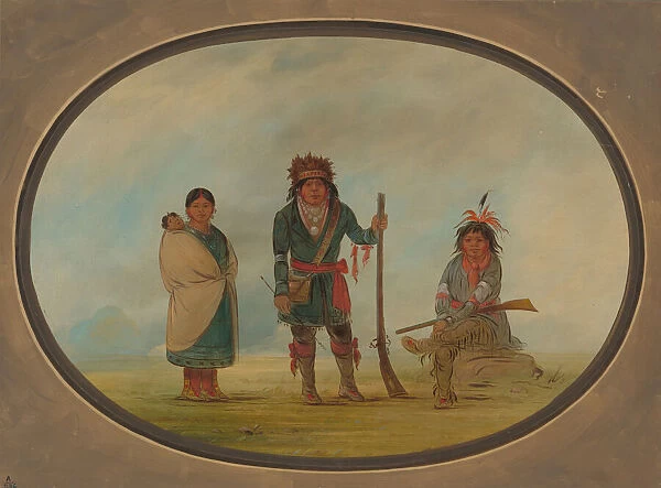 Three Micmac Indians, 1861 / 1869. Creator: George Catlin
