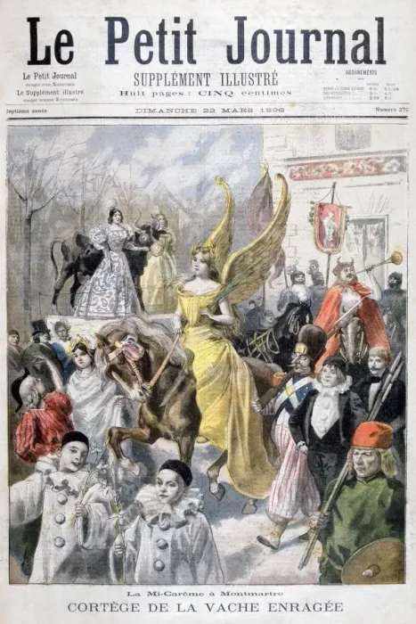 Framed Print : Mid-Lent celebrations, Paris, 1896. Artist: F Meaulle