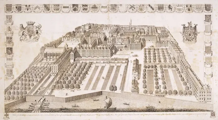 Framed Print : Middle and Inner Temple, London, 1671 Framed Print : Middle and Inner Temple, London, 1671