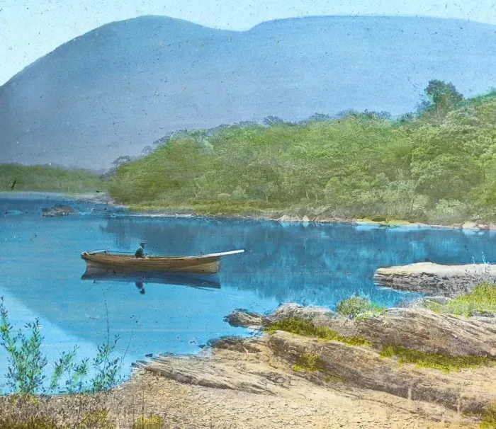 Framed Print : The Middle Lake, from Dinis Island, Killarney, c1910 Framed Print : The Middle Lake, from Dinis Island, Killarney, c1910