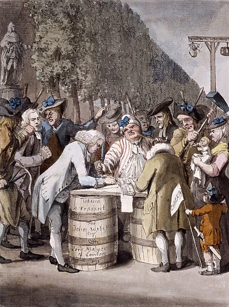 The Middlesex election, 1775. Artist: Samuel Hieronymus Grimm