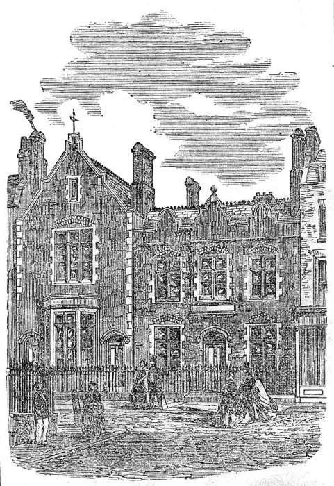 Framed Print : Middlesex Society's New Schools, St. George-in-the-East, 1862. Creator: Unknown Framed Print : Middlesex Society's New Schools, St. George-in-the-East, 1862. Creator: Unknown