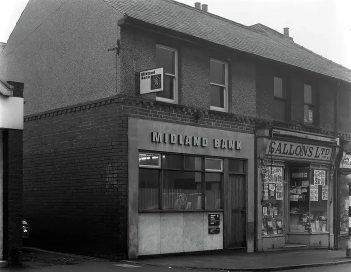 Framed Print : Midland Bank, Thurnscoe, South Yorkshire, 1969. Artist: Michael Walters Framed Print : Midland Bank, Thurnscoe, South Yorkshire, 1969. Artist: Michael Walters