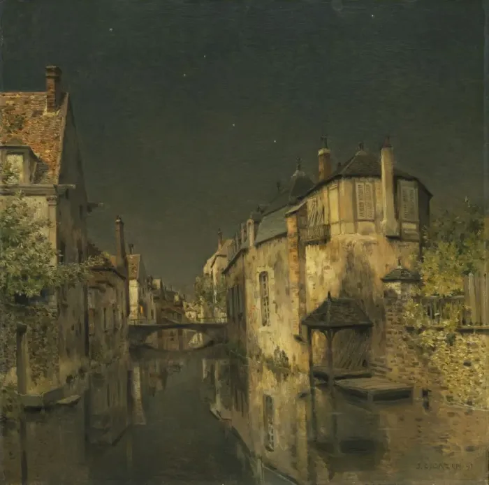 Framed Print : Midnight, 1891. Creator: Jean-Charles Cazin (French, 1841-1901) Framed Print : Midnight, 1891. Creator: Jean-Charles Cazin (French, 1841-1901)