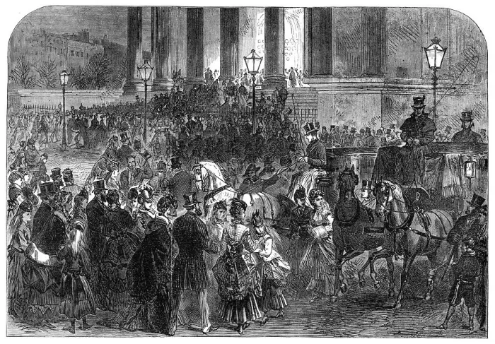 Framed Print : Midnight mass at the Madeleine, Paris, on Christmas Eve, 1870. Creator: Unknown Framed Print : Midnight mass at the Madeleine, Paris, on Christmas Eve, 1870. Creator: Unknown