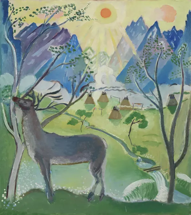 Framed Print : Midnight, Norrland, 1918. Creator: Leander Engstrom Framed Print : Midnight, Norrland, 1918. Creator: Leander Engstrom