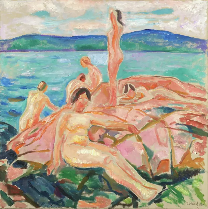 Framed Print : Midsummer, 1915. Creator: Edvard Munch Framed Print : Midsummer, 1915. Creator: Edvard Munch